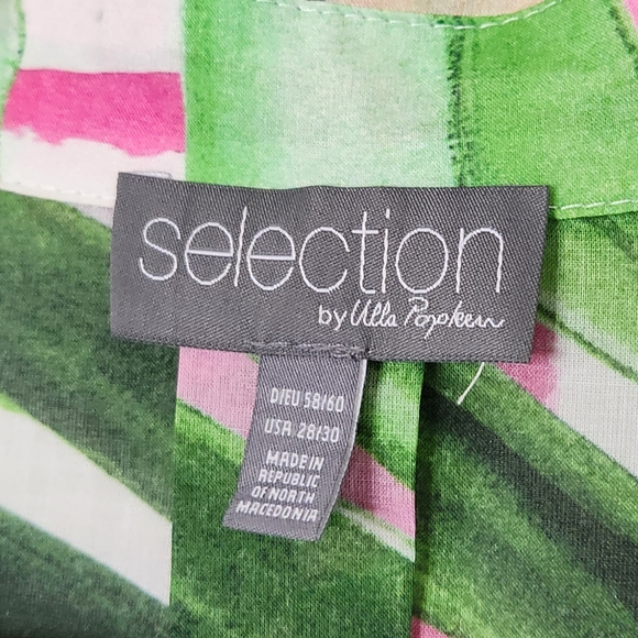 Selection Ulla Popken Tropical Button Down Tunic Blouse Flowy Plus Size 28 30 - Picture 10 of 12